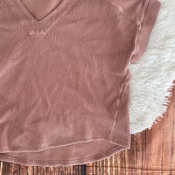 Madewell Ottoman Jacquard V-Neck Boxy Top - Picture 3 of 8